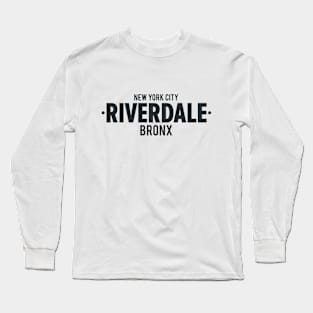 Riverdale Bronx Typography T-Shirt Long Sleeve T-Shirt